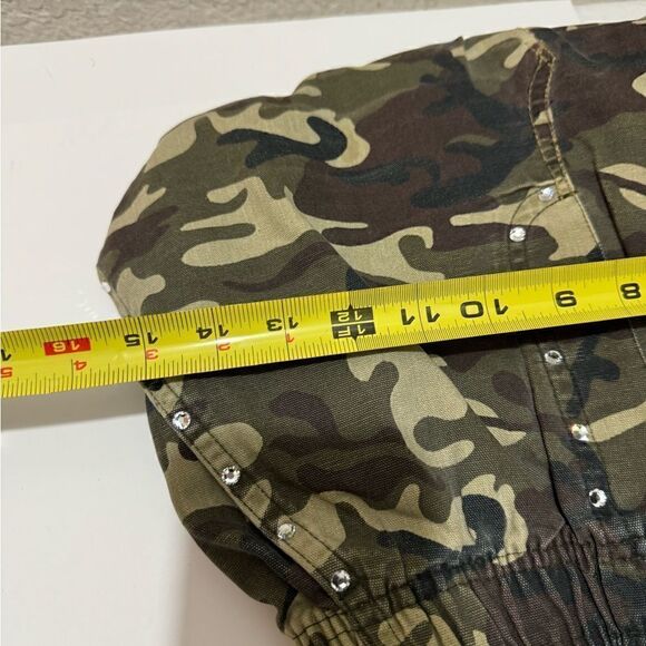 Camo Purse braided handle jewerled size jean purse/camo bag/lining - Picture 8 of 15